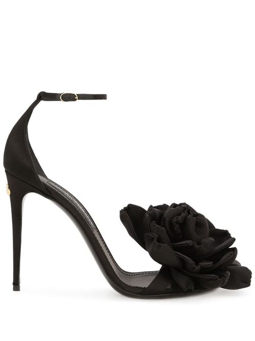 Satin sandal with flower DOLCE & GABBANA | CR1620AR5728B956